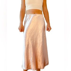 Silky maxi skirt